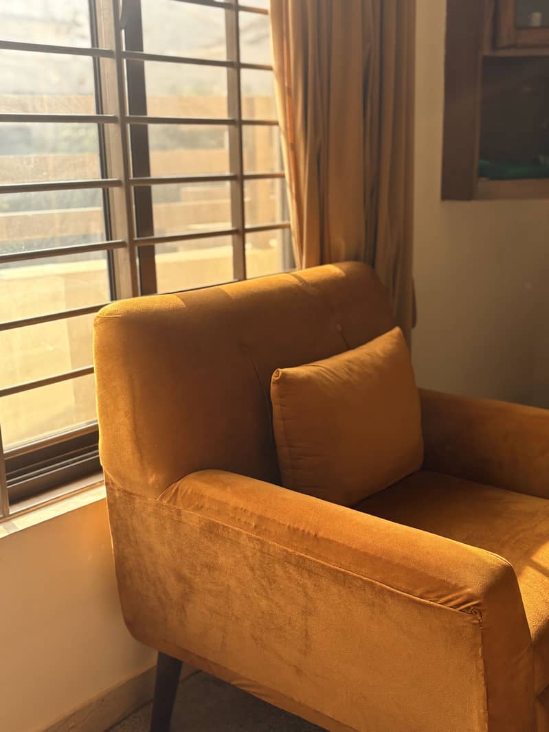 Rust Orange Sofa Set 3