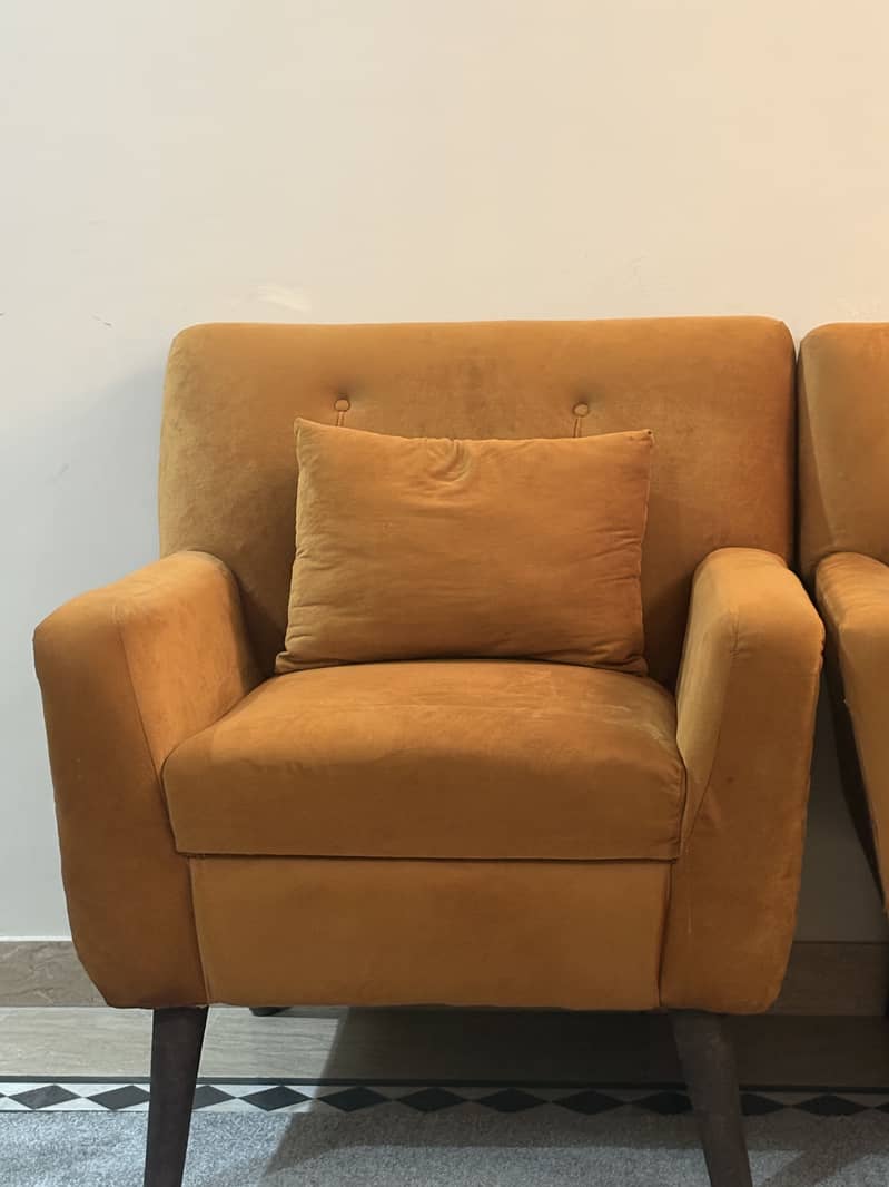 Rust Orange Sofa Set 4