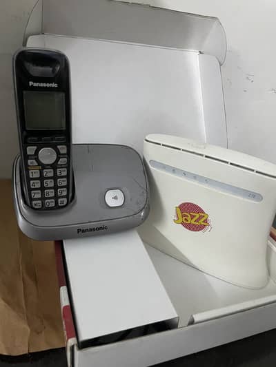 Jazz Home 4g Router + Panasonic Codeless Phone