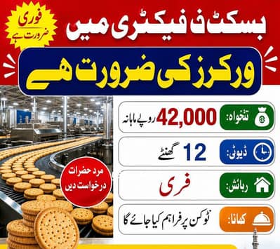 we  are hiring factory staff  in Lahore
