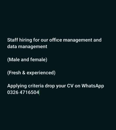 male and female hiring for management