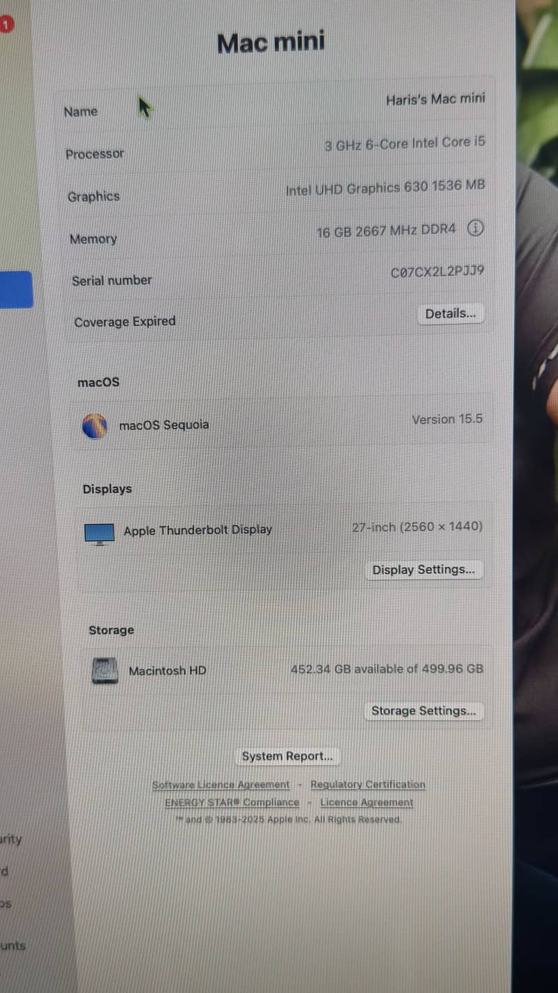 MacMini  Thunderbolt 1