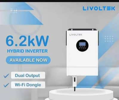 LIVOLTEK 6.2KW Hybrid Solar Inverter – Like New