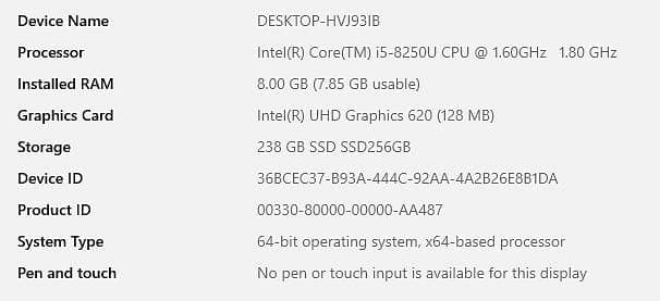hp probook core I 5 8th generation