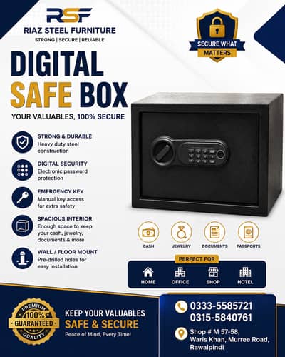 Digital safe, safe box, Digital locker, Cash Locker