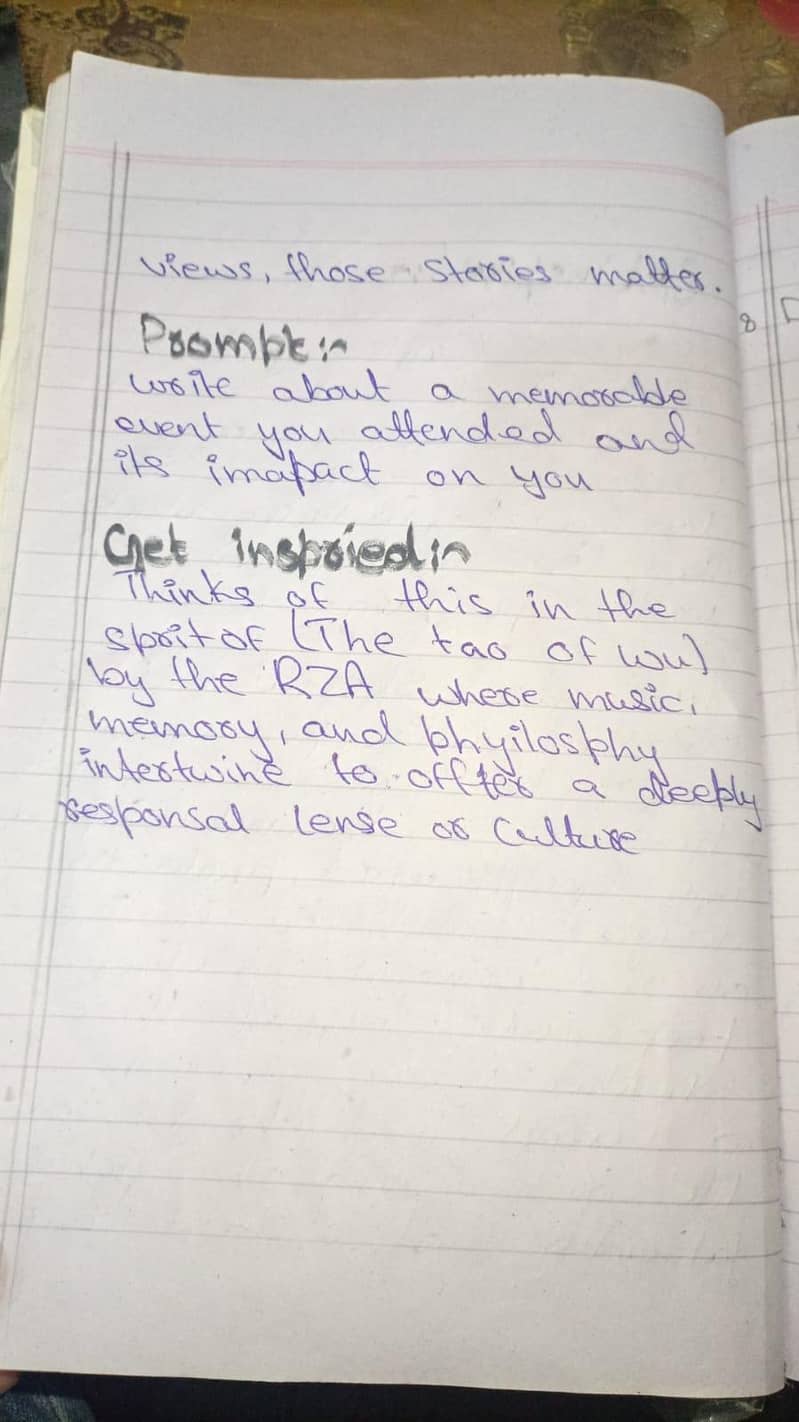 Assignment hand written student work 5