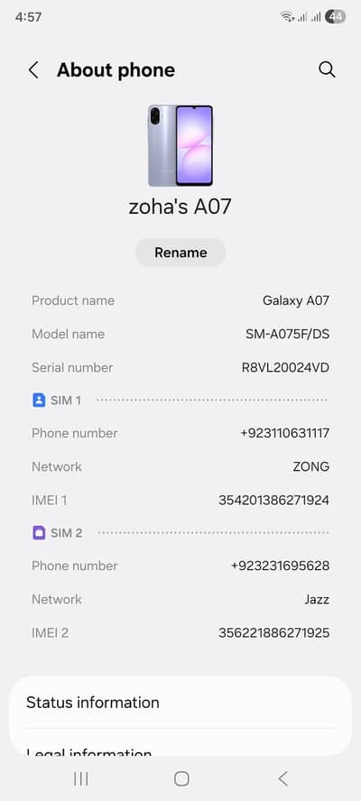 Samsung Mobile A07 5G 6.128