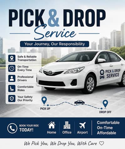 Private car for Pick and Drop for family's