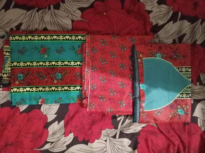Linen 3 Piece Ladies Unstitched Suit For Sale