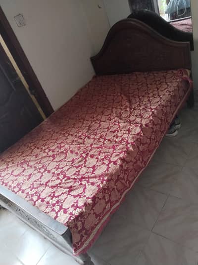 pure sheshum wood single bed with mattress