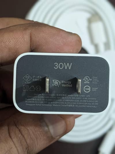  Google Pixel 30W Original Fast Charger + 1.8M USB-C to USB-C Cable