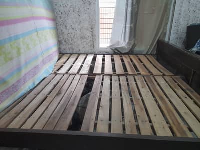 Double bed  argent for sale with foam/ metress  pure woodden