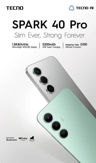 Tecno Spark 40 Pro (4 month warranty)