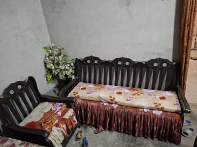 wooden sofa