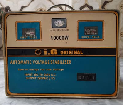 IG original 10000watt  Automatic Stabilizer Silver for sale