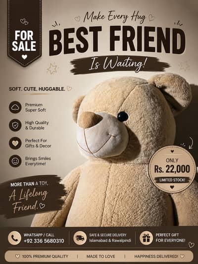 5 Feet Teddy bear