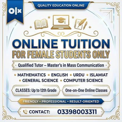 Online Tuition for Female Students Only