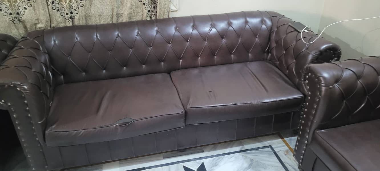 Leather sofa set for sell 1