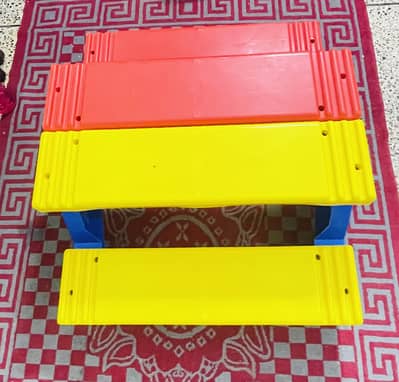 Kids plastic study table strong and good condition