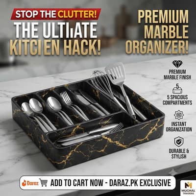 Luxury 5-Slot Drawer Organizer – Keep Kitchen Tidy