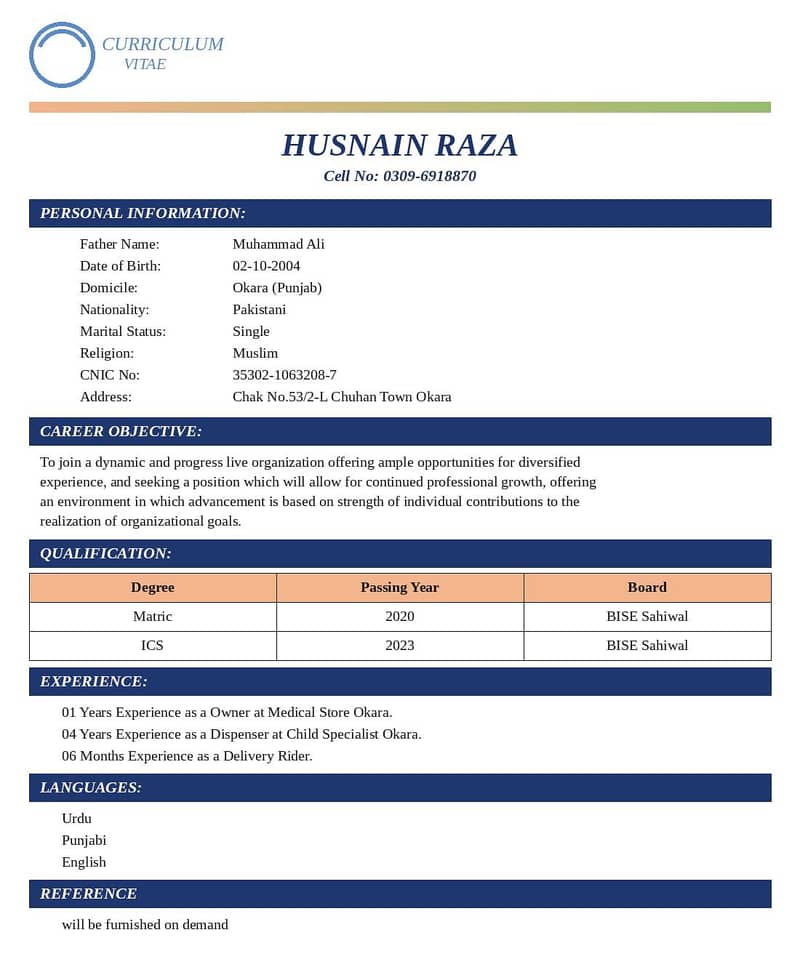 contact number 03096918870 0