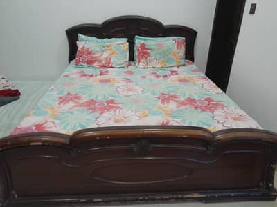 Double Bed without mattress with Side Tables
