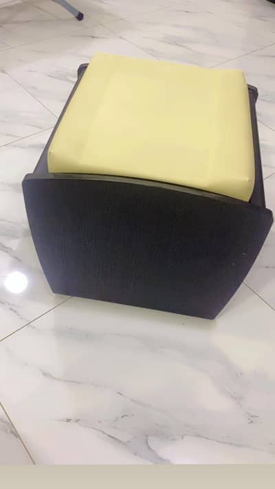 wooden cushioned pouffe /Footstool for home and kid room