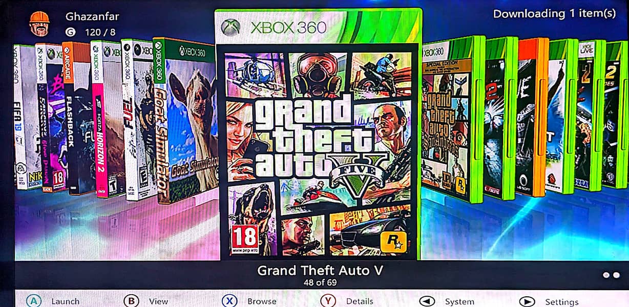 Xbox 360 with Aurora Dashboard 10