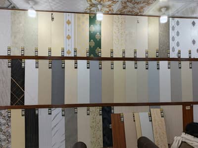Ceiling-Wallpanel-3D wall paper-Vinyl floor-Wooden floor-Grass-blinds
