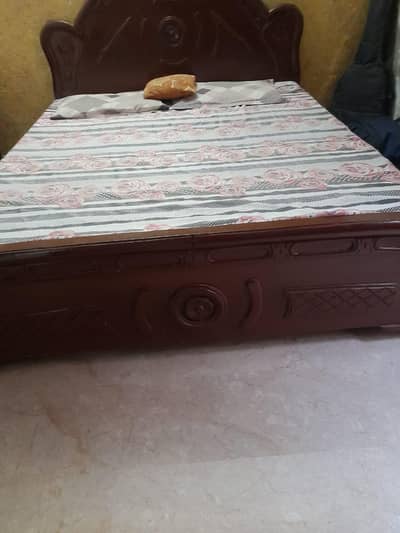 Double bed with Medicated mattress