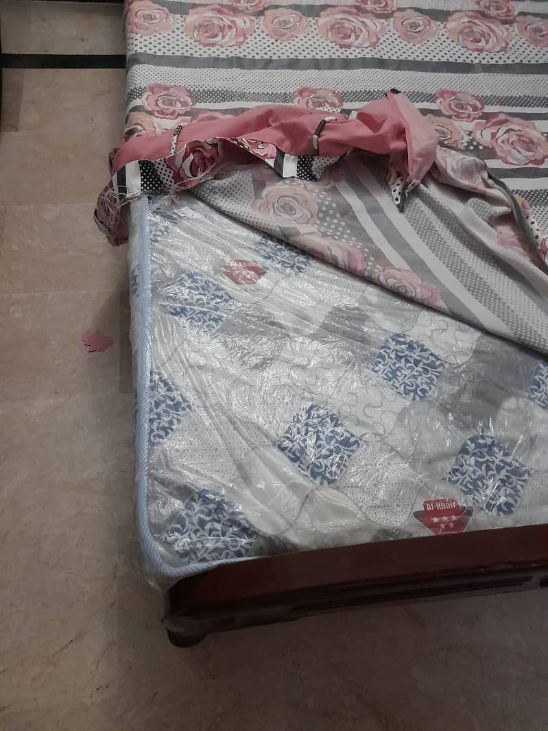 Double bed with Medicated mattress 2