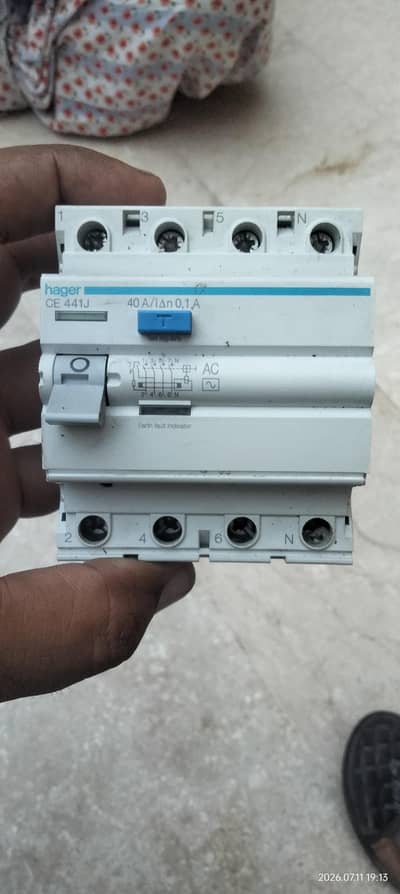 Hager RCCB CE441J 40A 4 Pole Original – Excellent Condition