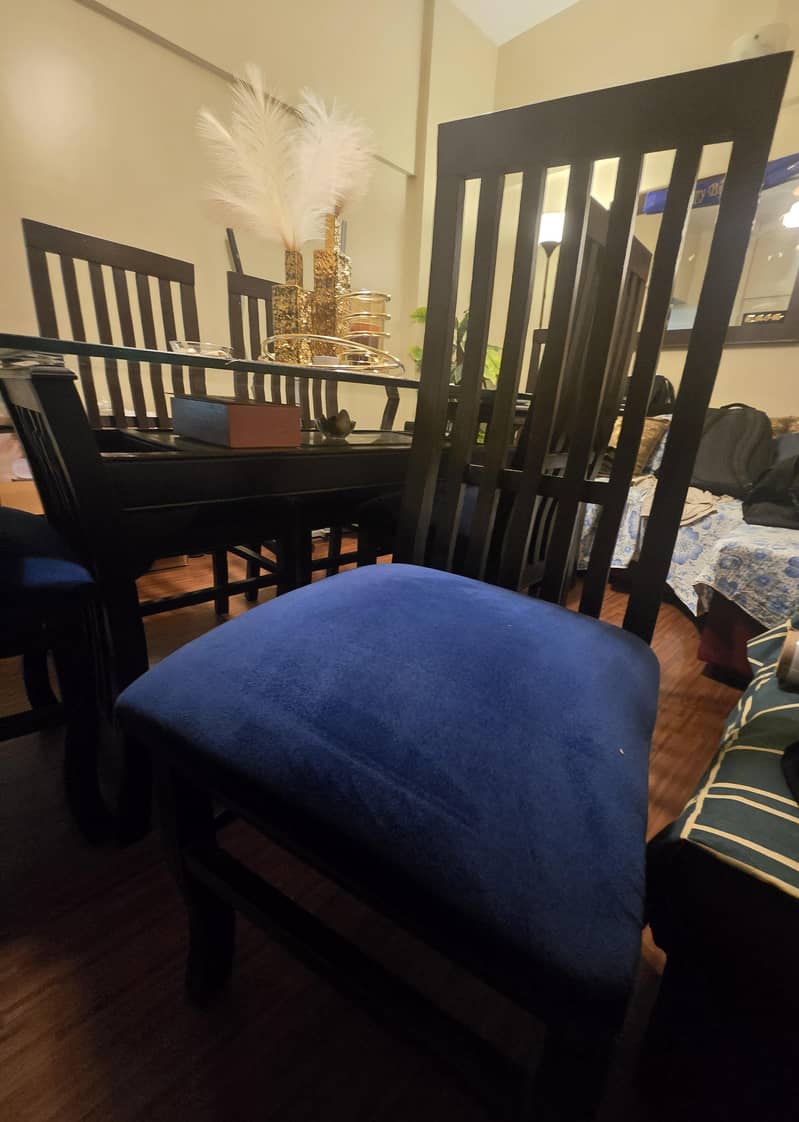 Dining Table with 6 Chairs and L-shape Sofa 2