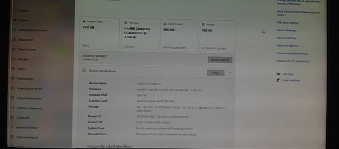 i5 4th gen with 8gb ram and gpu: quadro k600