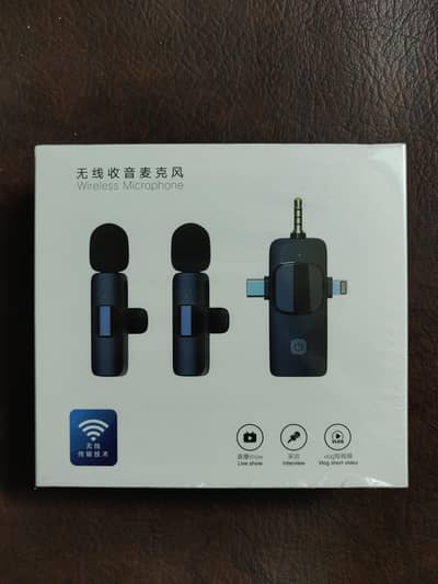 2 mic with 1 receiver. Wireless microphone ,Type C , Iphone