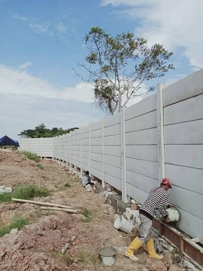 precast boundary wall/ boundary wall/Girders, slabs, control shed roof
