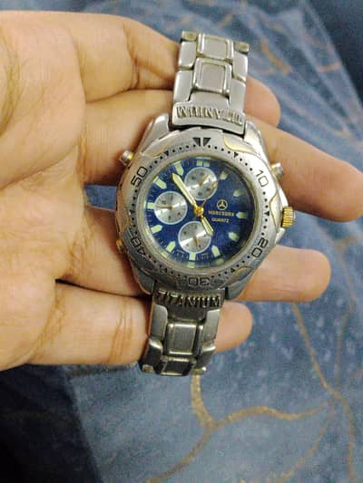 Vintage Mercedes Quartz Chronograph Watch - Titanium Edition
