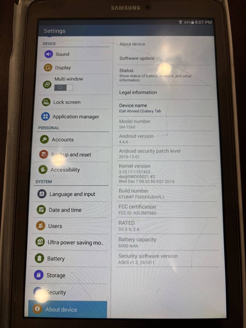 Samsung Galaxy Tab E 7