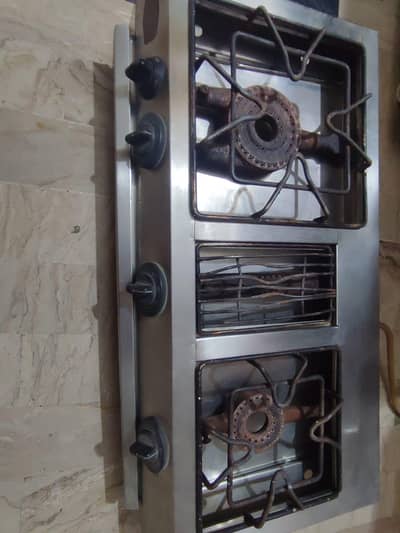 a stainless steel stove