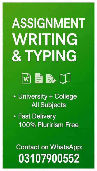 University+College assignment Writing & typing | All subjects| Fast de