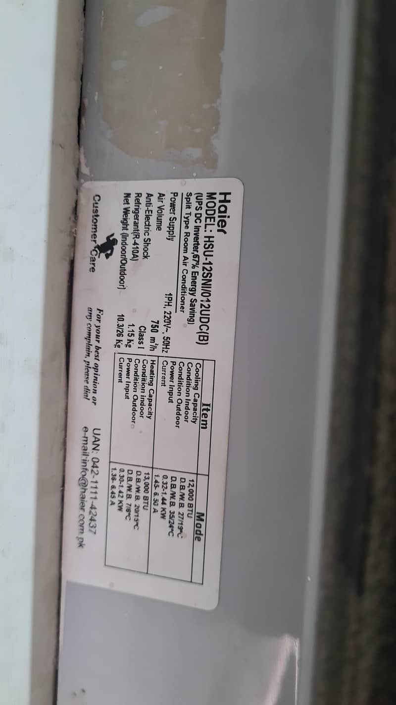 1 Ton Haier Ac inverter 2