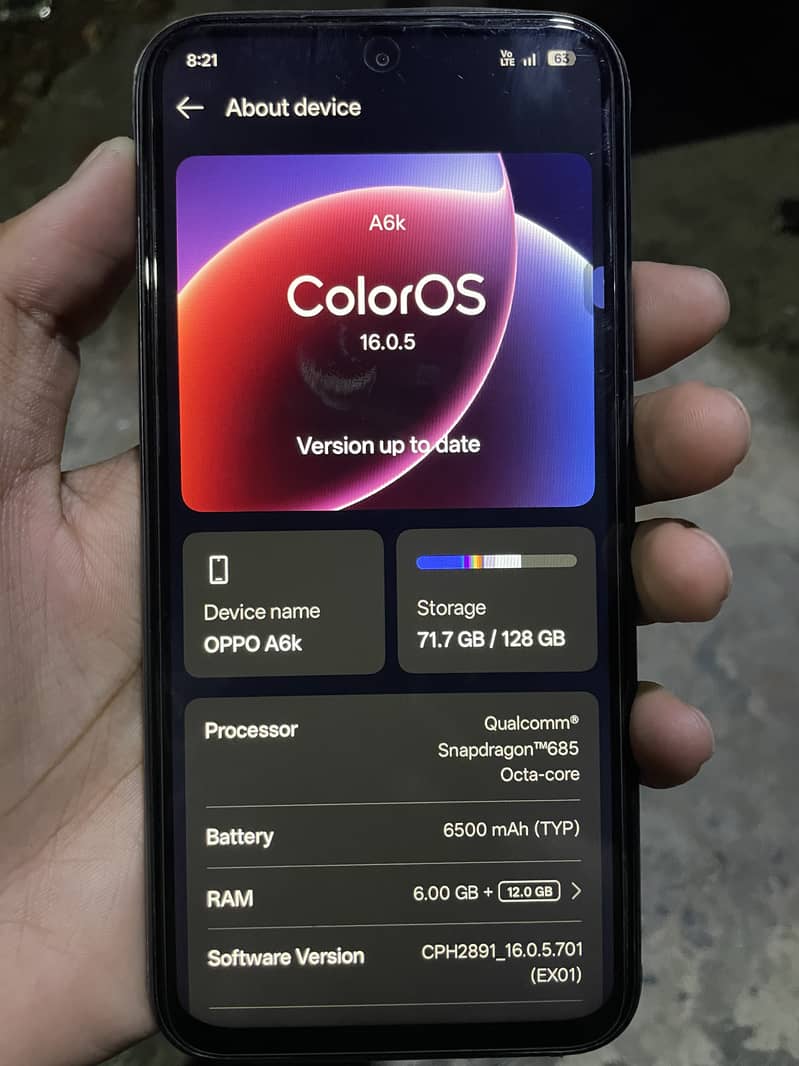 OPPO A6k 6