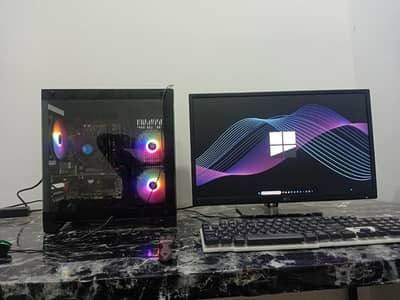Gaming PC| Core i5 |7th Gen| 16GB RAM | 128GB ssd 500GB Hard 24inch l