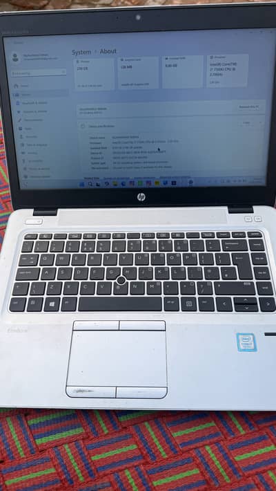 HP Laptop Core i7 7th Gen 8GB RAM 256GB SSD