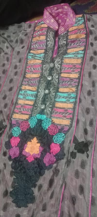 2 Piece Stitched Ladies Suit Size Large - 1 Fancy 1 Simple