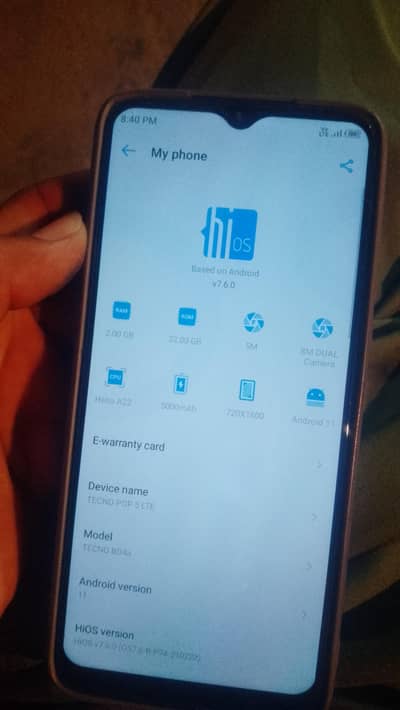 Tecno Pop 5 lite