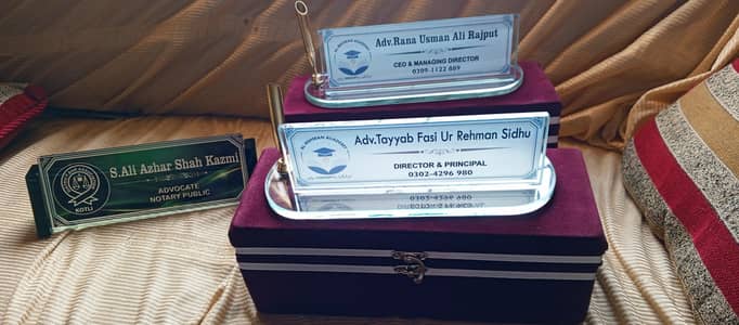 Desk name plates & office name plates