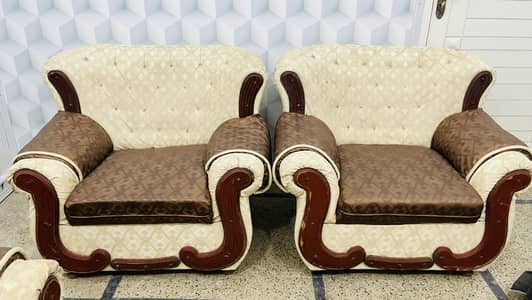 5-Seater Sofa Set – Strong & Sturdy | Good Condition