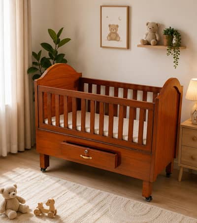 Premium Baby Cot / Baby Crib with Storage Drawer / Taali Wood