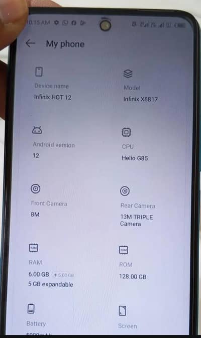 Infinix Hot 12 6/128 not open repair